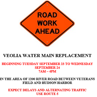 water main road work rt 5