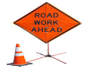road work sign