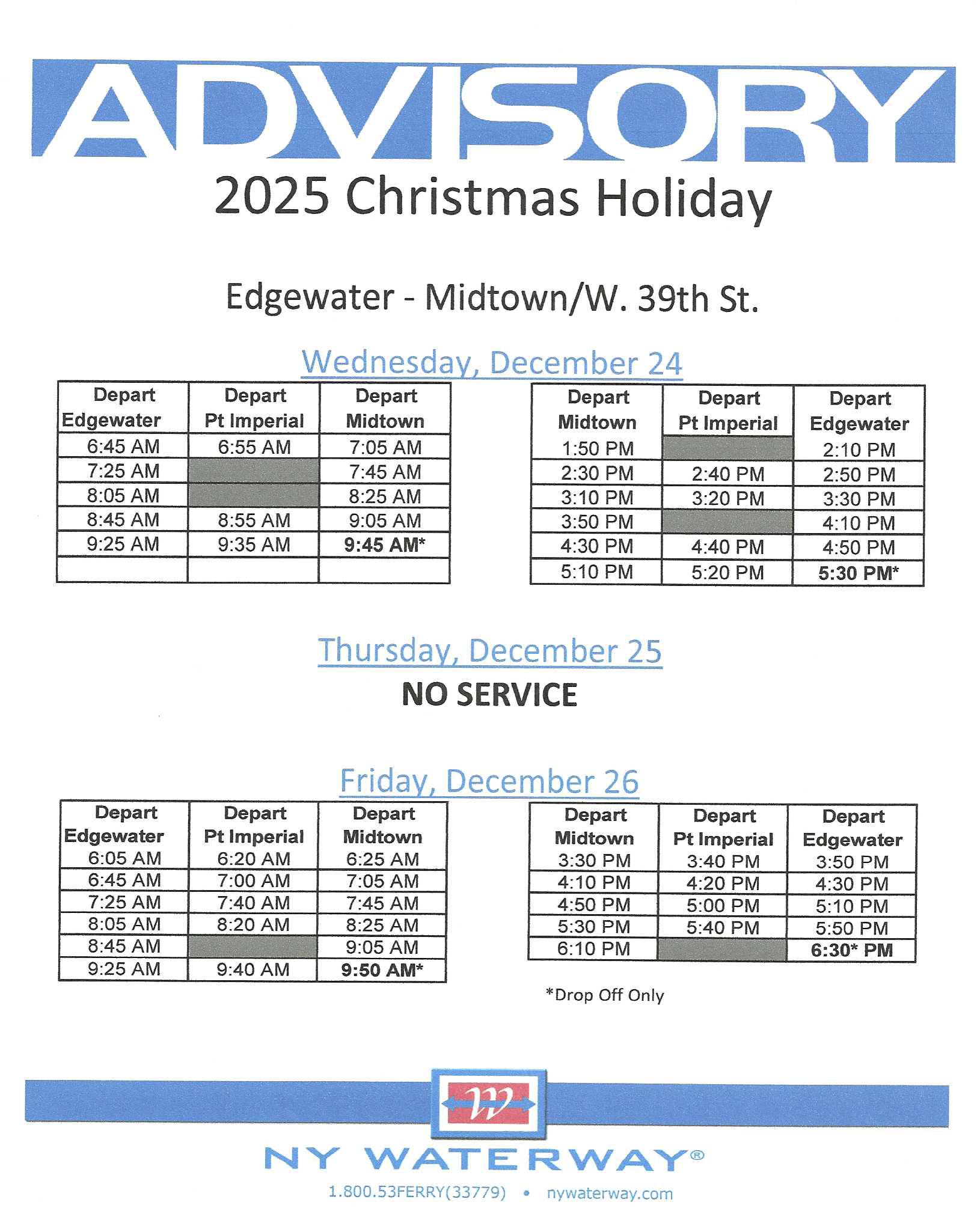 ny waterway xmas 2025