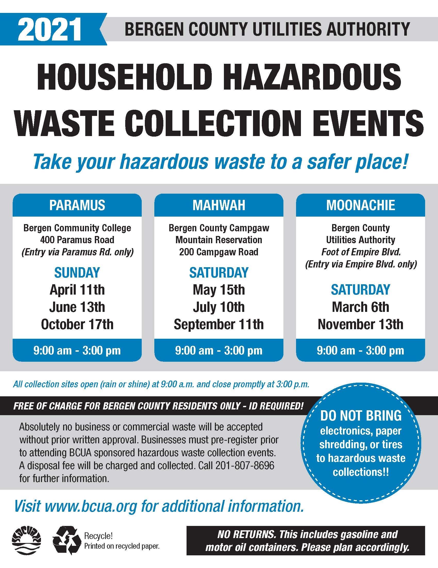 BCUA Waste Events